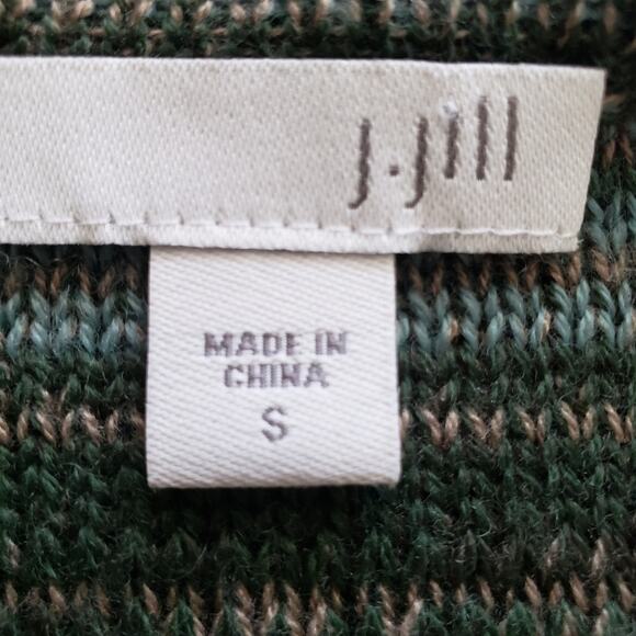 J. Jill Wool Blend Green Knit Open Cardigan Small - Picture 11 of 12